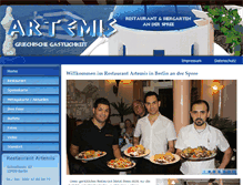 Tablet Screenshot of griechisches-restaurant-artemis.de